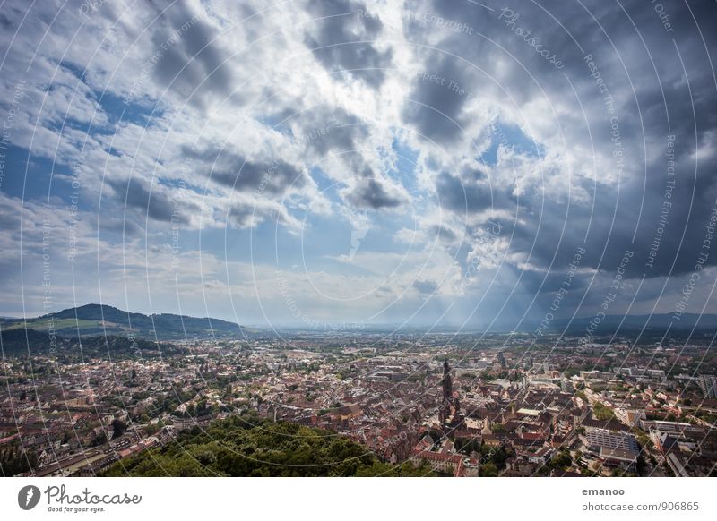 Freiburg Ferien & Urlaub & Reisen Tourismus Ausflug Ferne Freiheit Sightseeing Städtereise Berge u. Gebirge Landschaft Himmel Wolken Klima Wetter Hügel Stadt