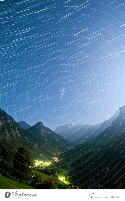 Kiental - Blüemlisalp - 25 Min. Erholung ruhig Ferne Freiheit Sommer Berge u. Gebirge Natur Landschaft Urelemente Luft Nachthimmel Stern Schönes Wetter Alpen