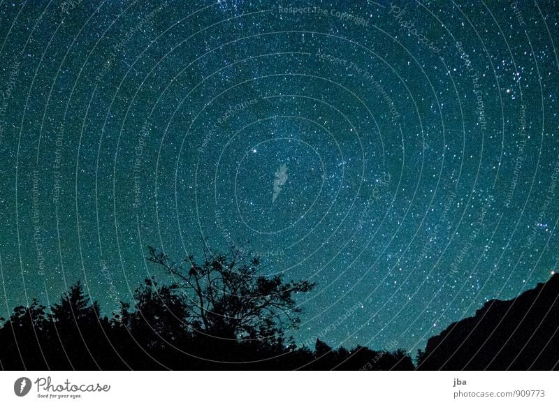 Nacht im Kiental harmonisch ruhig Freiheit Sommer Berge u. Gebirge Natur Himmel Nachthimmel Stern Herbst Schönes Wetter leuchten dunkel Berner Oberland