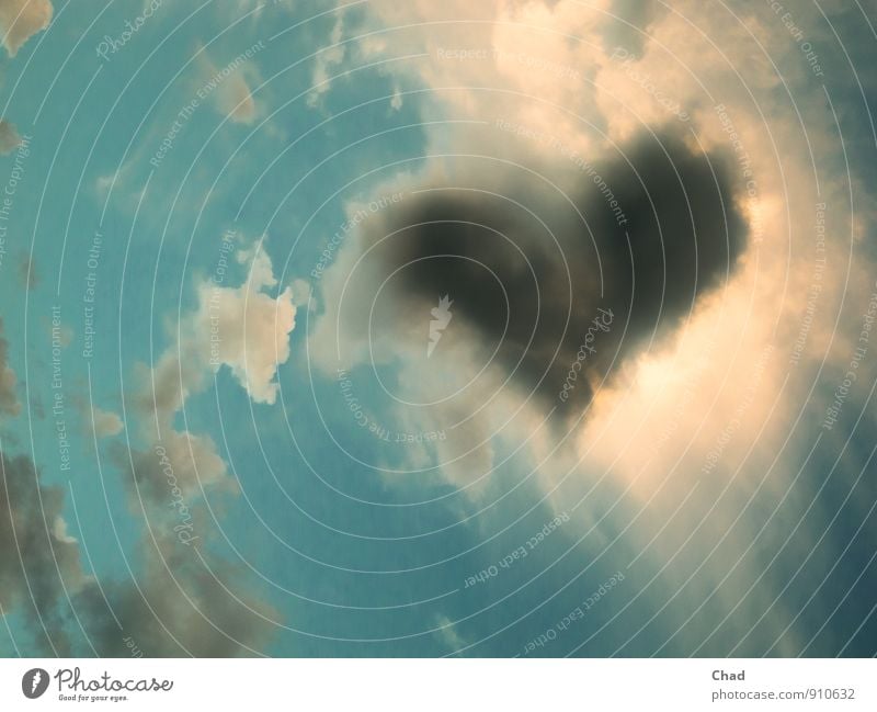 Herz Wolke Valentinstag Muttertag Hochzeit Luft Himmel nur Himmel Wolken Schönes Wetter Liebe träumen blau grau weiß Gefühle Frühlingsgefühle Sympathie Romantik