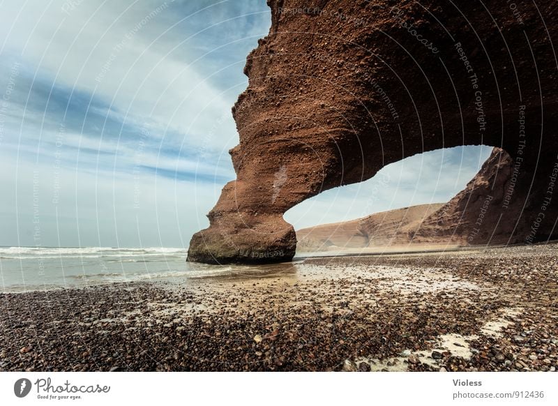 Sidi Ifni Ferien & Urlaub & Reisen Tourismus Abenteuer Ferne Sightseeing Strand Meer Umwelt Natur Landschaft Urelemente Küste Bucht entdecken Erholung