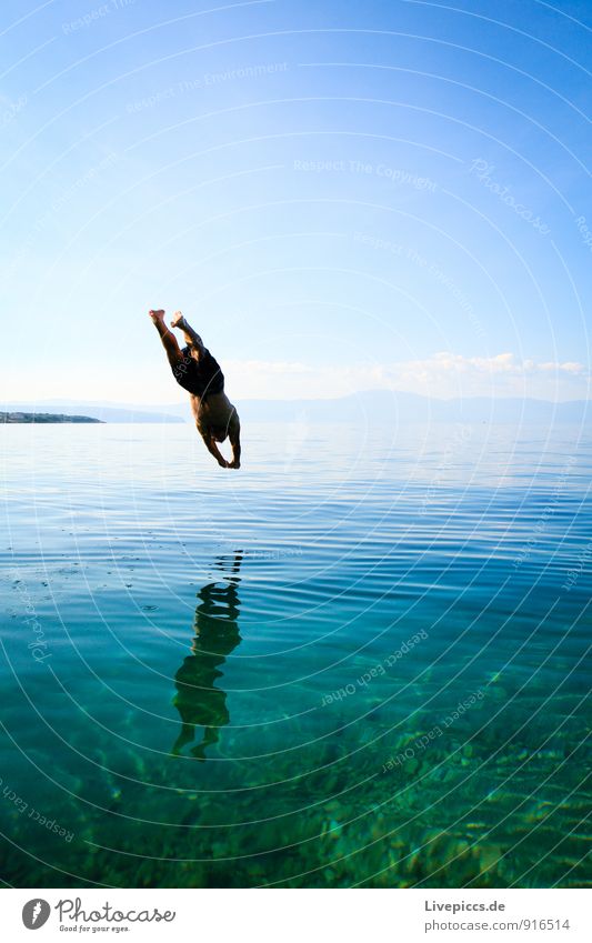 Insel Krk 3 Ferien & Urlaub & Reisen Sommer Sommerurlaub Meer Landschaft Wasser Himmel Küste Mittelmeer fliegen blau grün türkis weiß Farbfoto Außenaufnahme