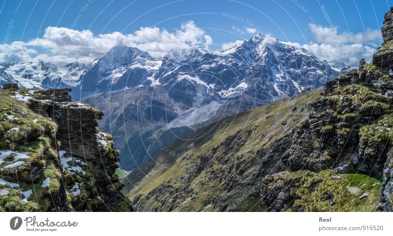 Ortler wandern Fußweg Umwelt Natur Landschaft Urelemente Erde Himmel Sommer Eis Frost Schnee Berge u. Gebirge Alpen Königspitze Stilfserjoch Südtirol Italien