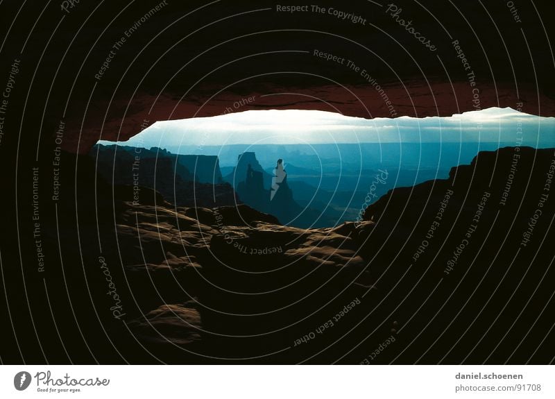 wilder westen Südwest Nationalpark Utah Canyonlands National Park Ferien & Urlaub & Reisen Schlucht Horizont Hintergrundbild beeindruckend Licht dunkel schwarz
