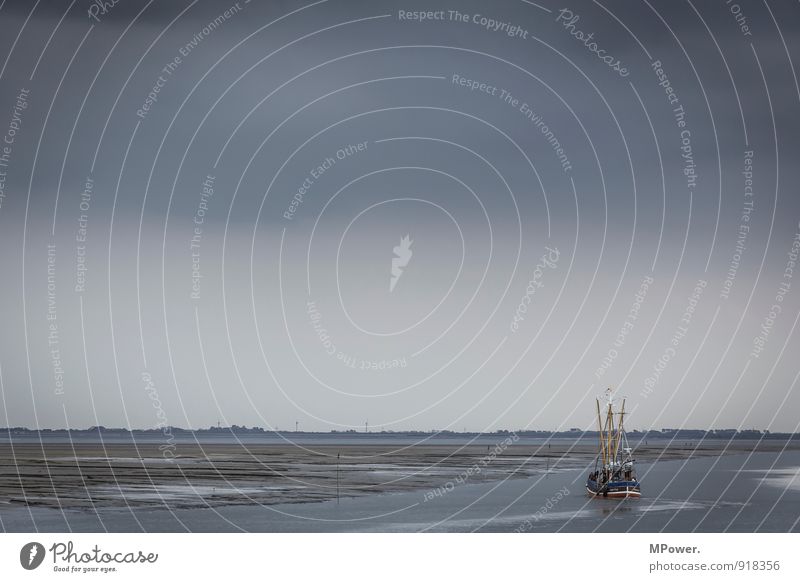 fischkutter Schifffahrt Fischerboot Hafen Schwimmen & Baden Kraft schlechtes Wetter Unwetter Meer Wasserfahrzeug Wolkendecke Regenwasser Wattenmeer