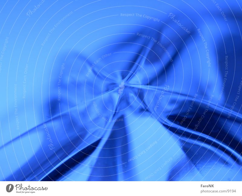 Stern aus Glas Makroaufnahme Nahaufnahme Stern (Symbol) blau