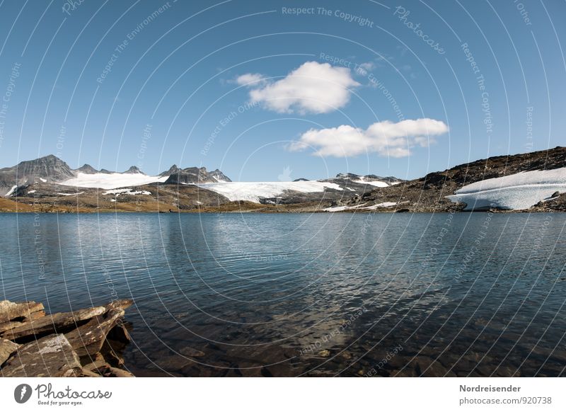 Jotunheimen Ferien & Urlaub & Reisen Tourismus Ferne Sommer Berge u. Gebirge wandern Natur Landschaft Urelemente Wasser Klima Klimawandel Schönes Wetter Eis