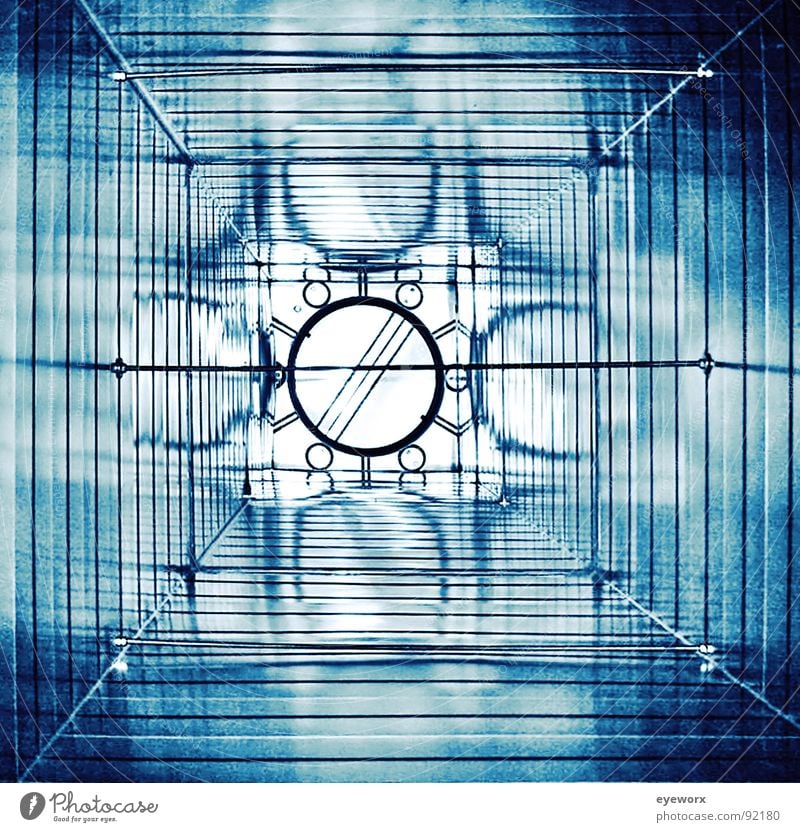 Ventilator Schornstein Kamin Schacht Blech Lüftung Sog Industrie Rauch Smoke Heat Extraction blau Metall Wind ansaugen MRA RWA Brandgasventilator