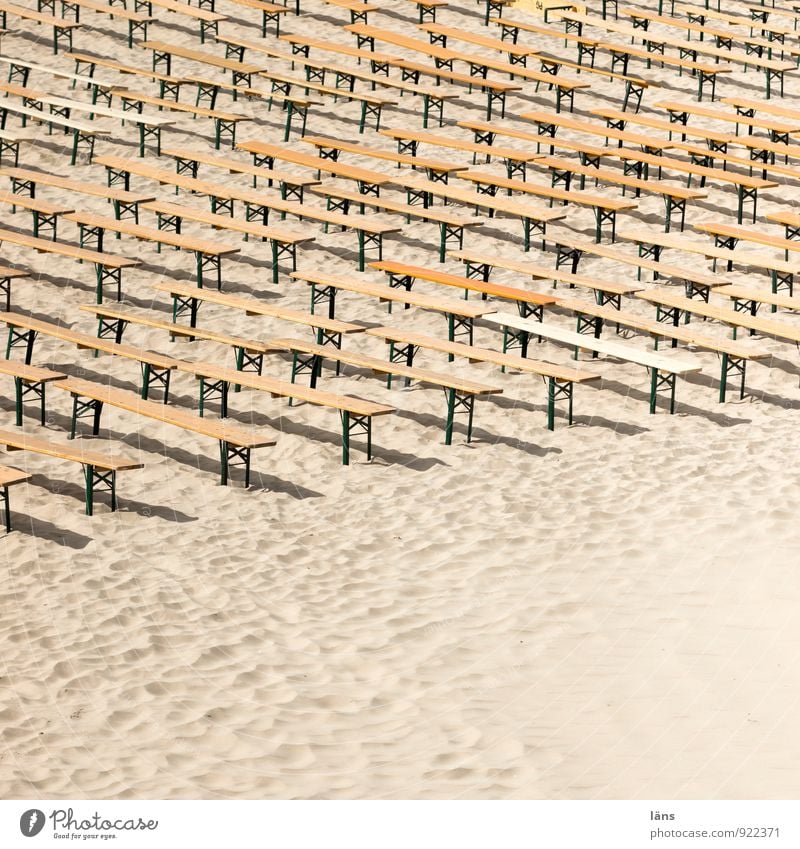 public viewing Freude Ferien & Urlaub & Reisen Ausflug Sommerurlaub Strand Insel Jahrmarkt Weltmeisterschaft Tribüne Sportveranstaltung Umwelt Landschaft Sand