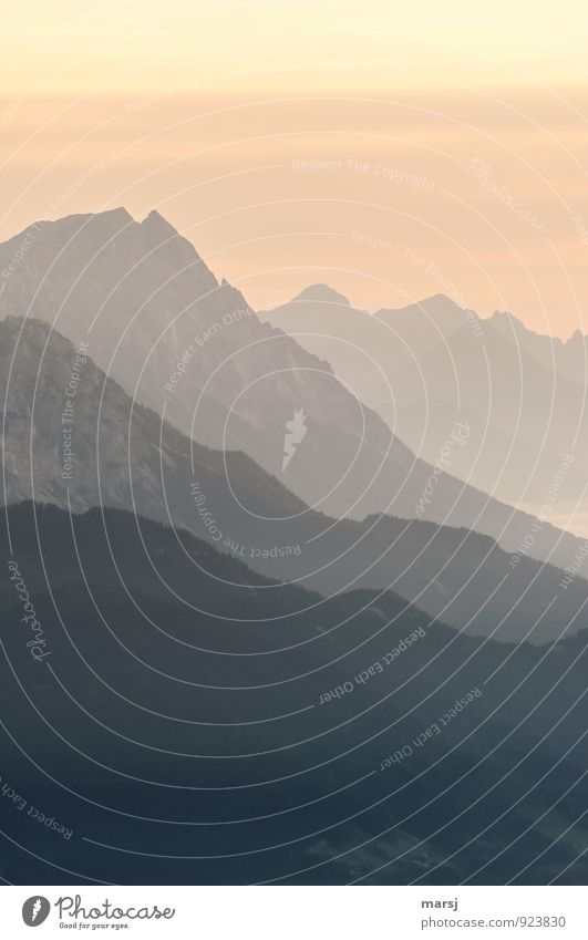 Seelenbalsam | das erste Tageslicht Ferien & Urlaub & Reisen Abenteuer Ferne Freiheit Berge u. Gebirge Natur Landschaft Himmel Sonnenaufgang Sonnenuntergang