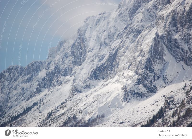 Der Grimming (Steiermark) Winter kalt steil Berge u. Gebirge Schnee Felsen Wind