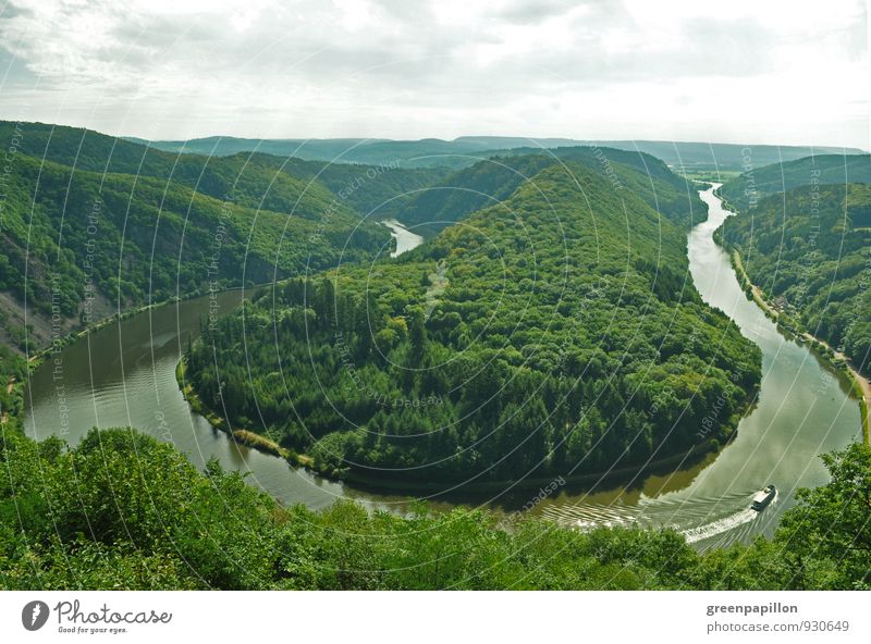 Wasserschleife - Saarschleife Wellness Leben Wohlgefühl Erholung ruhig Meditation Kur Spa Massage Sightseeing Fahrradtour Sommerurlaub Natur Landschaft Hügel