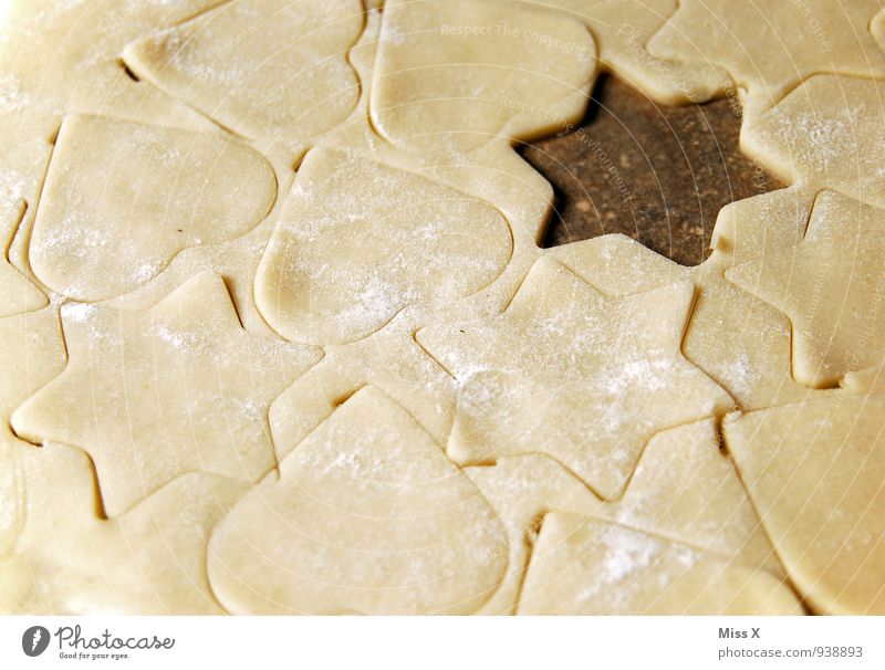 Herz Stern Herz Stern Stern Lebensmittel Teigwaren Backwaren Ernährung lecker süß Plätzchen Stern (Symbol) Mehl Weihnachtsgebäck Weihnachten & Advent Farbfoto