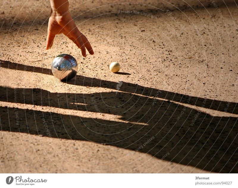 boule Boule Sau Hand greifen lang heben Staub Feierabend Ferien & Urlaub & Reisen Freizeit & Hobby Spielen Spielregel Regel Chrom Holz Verkehrswege Sommer Kugel