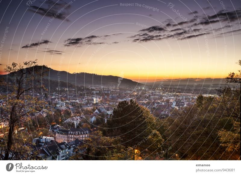 Freiburg Ferien & Urlaub & Reisen Tourismus Ferne Freiheit Städtereise Berge u. Gebirge wandern Natur Landschaft Himmel Wolken Horizont Herbst Klima Wetter