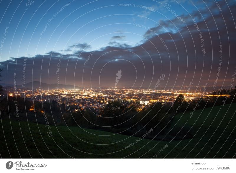 eines Abends Ferien & Urlaub & Reisen Tourismus Ausflug Ferne Freiheit Städtereise Berge u. Gebirge wandern Natur Landschaft Luft Himmel Wolken Gewitterwolken