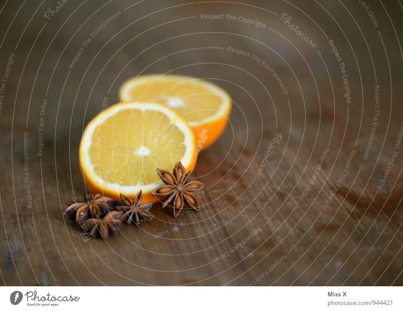 Weihnachtsduft Lebensmittel Orange Kräuter & Gewürze Dekoration & Verzierung Duft Gesundheit lecker süß Weihnachtsdekoration Orangenscheibe Sternanis Stillleben