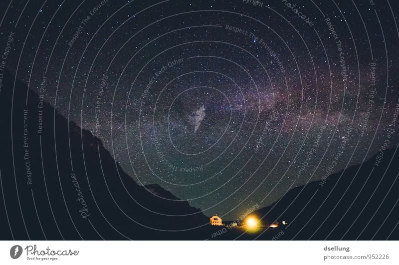 Starry Night Himmel Wolkenloser Himmel Nachthimmel Stern Sommer Alpen Berge u. Gebirge Antholzer Tal außergewöhnlich gigantisch Unendlichkeit oben schön blau