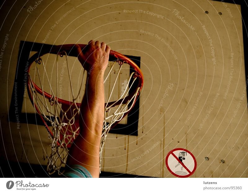 Hang me up to dry! Sporthalle Verbote hängen punkten Spielen Basketball fangen Erholung