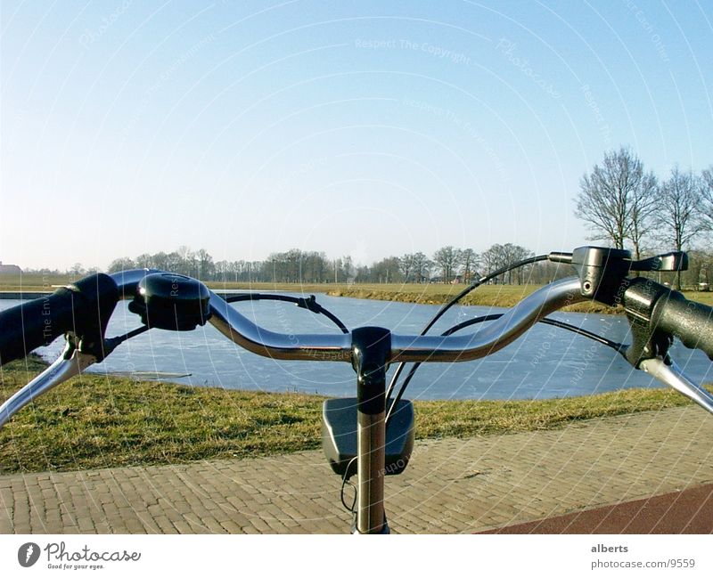 Bike view Schnellzug Verkehr Fahrrad handle-bar