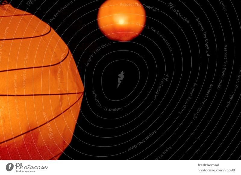 Lampin Champin Laterne Licht Nacht Planet Schwarze Löcher Club Mars orange Licht bei Nacht Lampion