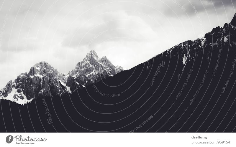 Ausflug ins Graue II Umwelt Natur Landschaft Himmel Wolken Frühling Sommer Wetter Schönes Wetter Felsen Alpen Berge u. Gebirge Gipfel Schneebedeckte Gipfel