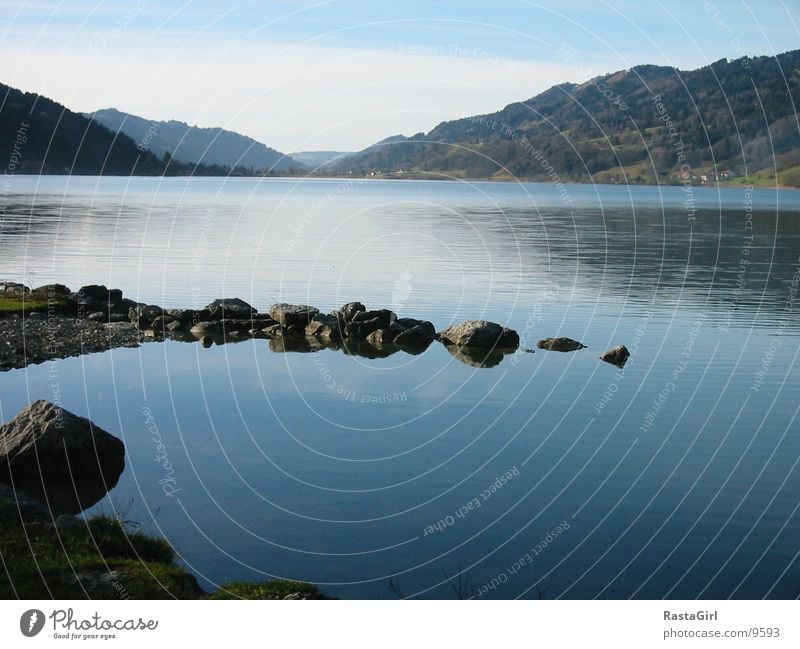 der See II nass Stein Wasser blau Küste