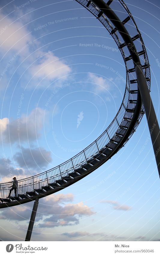 Rundreise Freizeit & Hobby Ferien & Urlaub & Reisen Ausflug Freiheit 1 Mensch Umwelt Himmel Wolken Wetter gehen Kurve Schwung schwungvoll Stahl Stahlträger