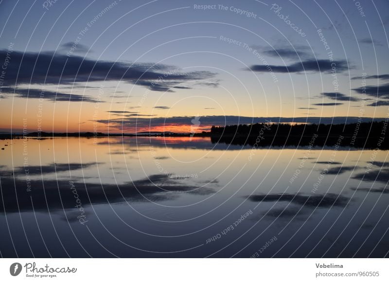 Abend am Meer Ferien & Urlaub & Reisen Ferne Sonne Landschaft Luft Wasser Wolken Sonnenaufgang Sonnenuntergang Wetter Küste See blau gelb gold orange rot