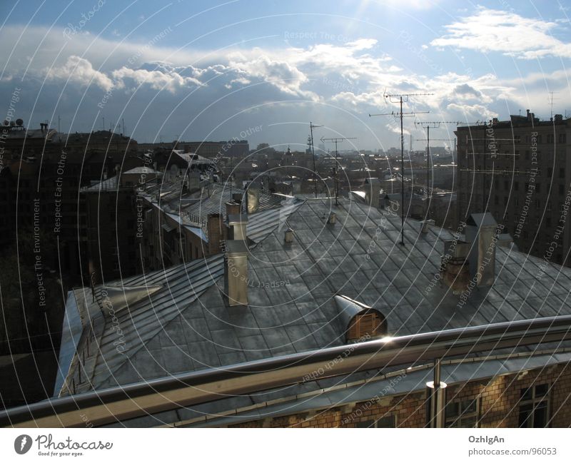 Roofs Himmel Licht Moscow roof sky clouds sun light town