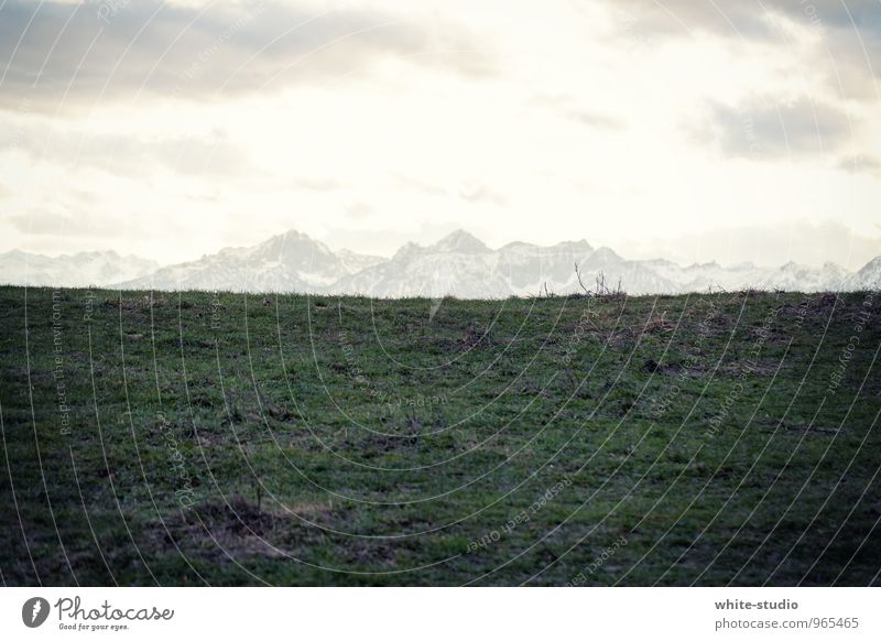 Gebirgsporträt Klettern Bergsteigen Überraschung Alpen Alpenvorland Aussicht Panorama (Bildformat) Berge u. Gebirge Bergkette Schneebedeckte Gipfel wandern