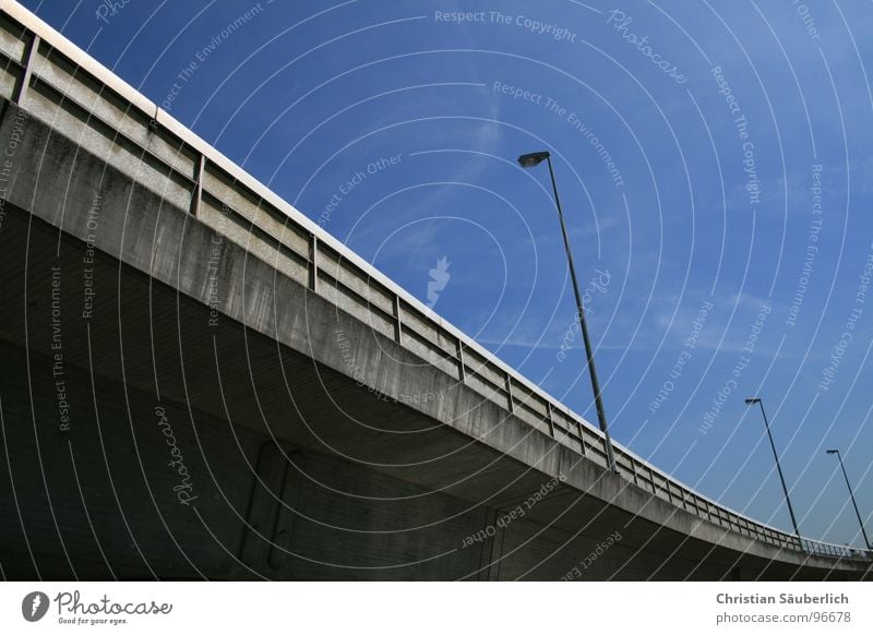 ILM Schnellstraße grau Laterne Licht Beton Verlauf Parkhaus Ludwigshafen Rathaus Mitte Verkehrswege Brücke Himmelskörper & Weltall blau Beleuchtung Geländer