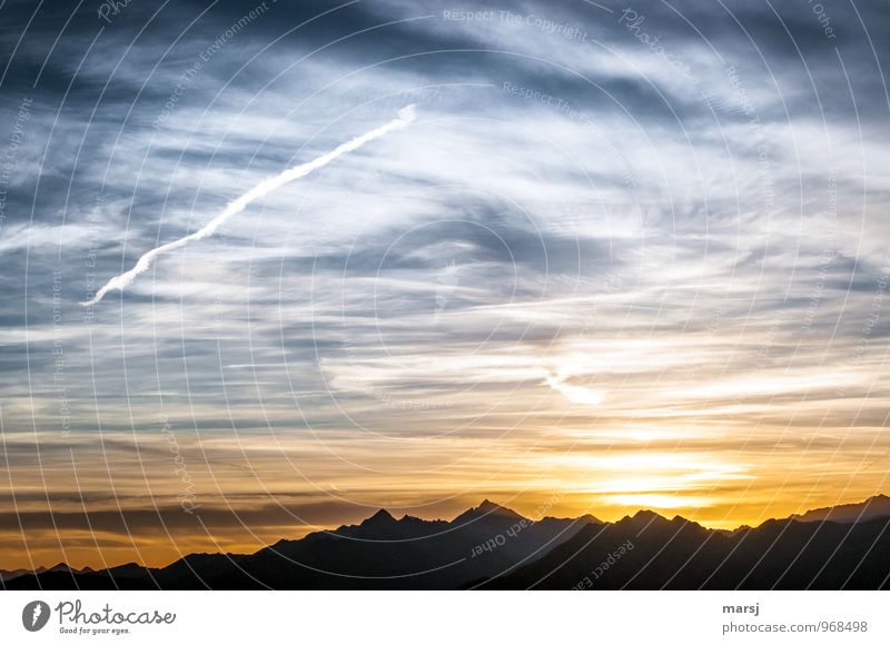 a bsoffener Pilot? Natur Landschaft Himmel Wolken Sonnenaufgang Sonnenuntergang Sonnenlicht Sommer Herbst Wetter Schönes Wetter Alpen Berge u. Gebirge