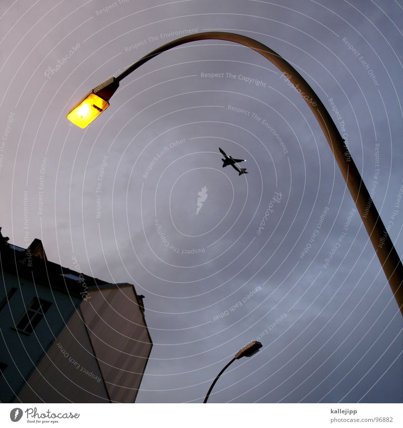 fliegen motten in das licht... Laterne Lampe Straßenbeleuchtung glühen erleuchten Motte Licht Haus Wand Flugzeug Beginn Verkehr Umweltverschmutzung Zeit