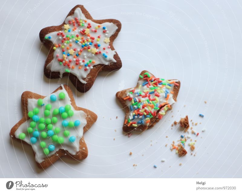 zum Naschen... Lebensmittel Teigwaren Backwaren Süßwaren Plätzchen Zuckerguß Streusel Weihnachten & Advent Stern (Symbol) liegen ästhetisch Duft frisch schön