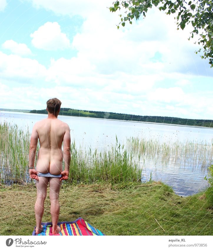 der Sommer fürn Arsch Haut Zufriedenheit Erholung ruhig Schwimmen & Baden Ferien & Urlaub & Reisen Ausflug Freiheit Sommerurlaub Sonne Strand Mensch maskulin