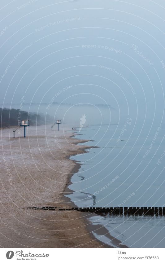 Winterzeit Ferien & Urlaub & Reisen Tourismus Ausflug Nebel Küste Ostsee Meer Insel Usedom blau Wege & Pfade maritim Strand Nebensaison Frost kalt