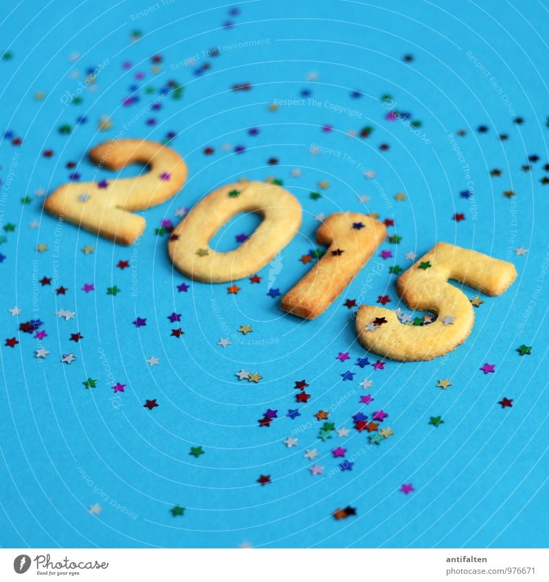 Ein kunterbuntes 2015 euch allen :-) Teigwaren Backwaren Plätzchen Ernährung Essen Kaffeetrinken Feste & Feiern Silvester u. Neujahr Hochzeit Geburtstag