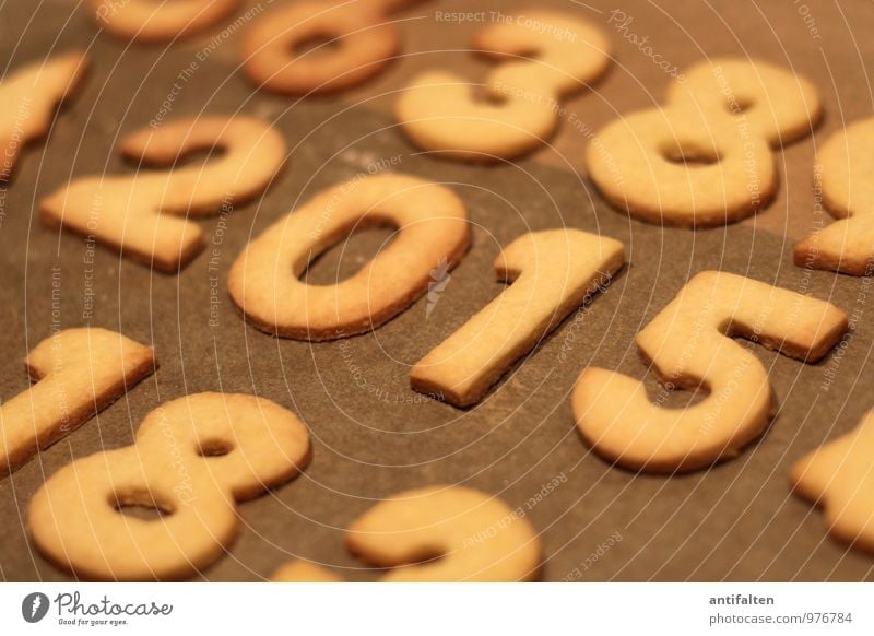 Making of Teigwaren Backwaren Plätzchen Weihnachtsgebäck Ernährung Kaffeetrinken Silvester u. Neujahr Geburtstag Ziffern & Zahlen Jahreszahl 2 0 1 5 3 8