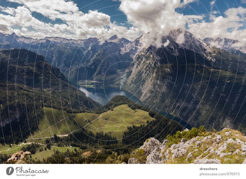 Königssee Berchtesgaden Ferien & Urlaub & Reisen Tourismus Ausflug Abenteuer Freiheit Sommer Sommerurlaub Berge u. Gebirge wandern Natur Landschaft Urelemente