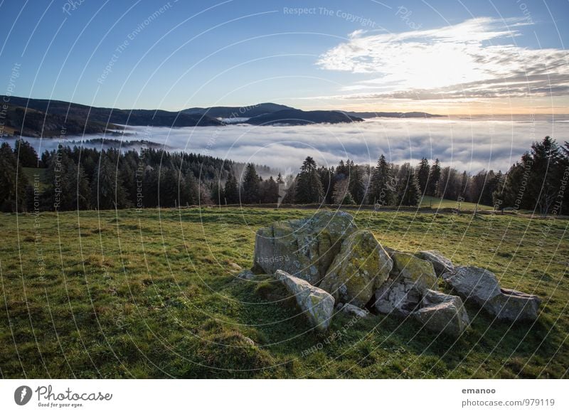 Über dem Nebelmeer Ferien & Urlaub & Reisen Tourismus Ausflug Ferne Freiheit Berge u. Gebirge wandern Umwelt Natur Landschaft Luft Himmel Wolken Herbst Klima