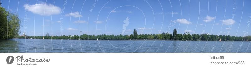 Panorama Maschsee Hannover See Panorama (Aussicht) Sommer Wolken Erholungsgebiet Himmel Wasser Ferne lake water width machine lake clouds sky local recreation