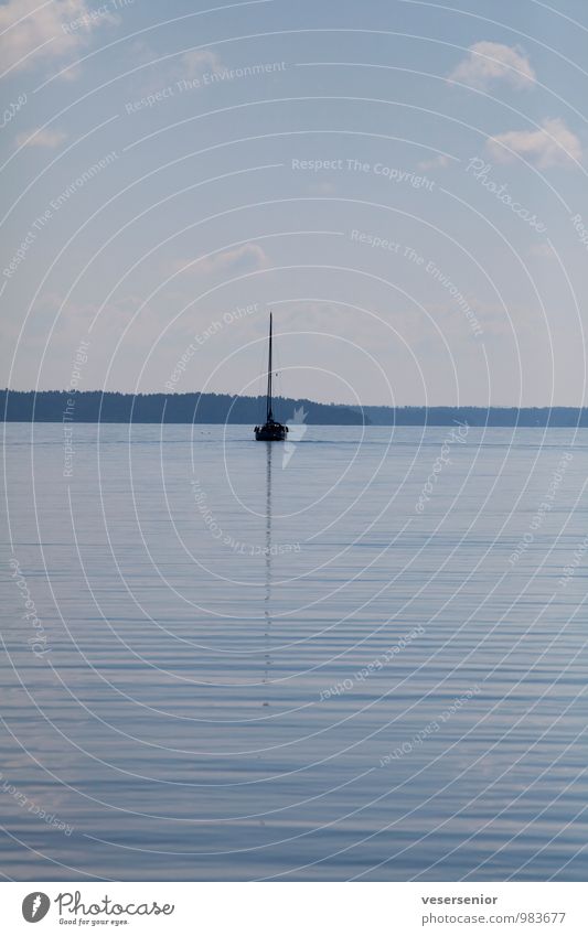 sailin' home Ausflug Ferne Freiheit Sommer Segeln Himmel Horizont See Vänern entdecken Erholung Unendlichkeit blau Stimmung Lebensfreude ruhig authentisch