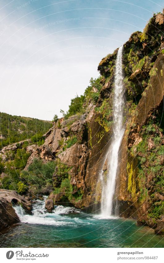 Paradies Wellness harmonisch Erholung Schwimmen & Baden Umwelt Natur Landschaft Wasser Wassertropfen Sommer Klima Klimawandel Schönes Wetter Schlucht Fluss Krka