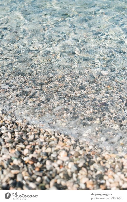 Kieselsteinstrand Ferien & Urlaub & Reisen Sommer Strand Meer Natur Landschaft Sand Himmel Horizont Felsen Küste Stein natürlich blau weiß Kieselsteine Wasser