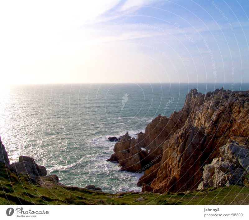 westend 2 Küste Klippe Brandung Meer Strand Wellen Bretagne Frankreich Felsen Bucht