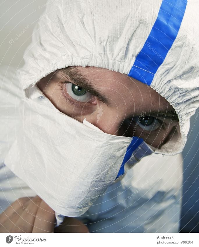 cleanroomclothing Anstreicher Atemschutzmaske Arbeitsanzug Kapuze lackieren Feinstaub Staub Spritzschutz dreckig Sicherheit Mundschutz Schutzbekleidung Fabrik