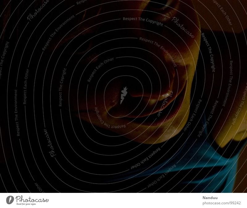 ich kann's nicht lassen Freude Gesicht Mensch Nase Mund Lippen Wärme lachen dunkel lustig verrückt Gefühle Abendsonne seltsam Physik Nanduu Blick