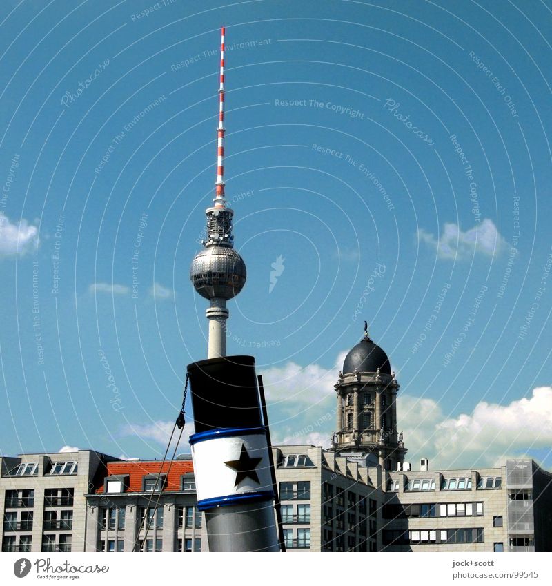 Ausblick vom Historischen Hafen Berlin Architektur Wolken Schönes Wetter Berlin-Mitte Hauptstadt Stadtzentrum Gebäude Fassade Sehenswürdigkeit Wahrzeichen