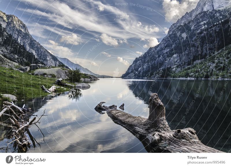 Der Kristallfluss schön Natur Himmel Wald Felsen natürlich blau grün Frieden fließen abwärts Aussicht Spanien Europa Beautyfotografie Pyrenäen